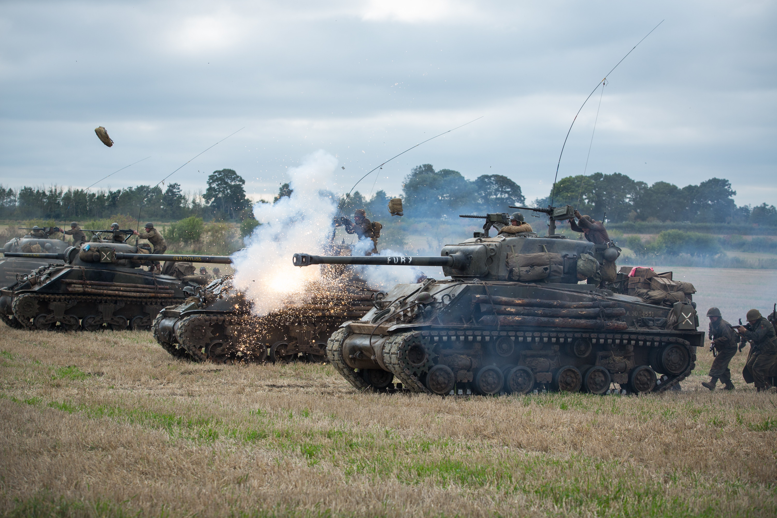 The Beetfield Battle with the Fury Tank in Columbia Pictures' FURY.
